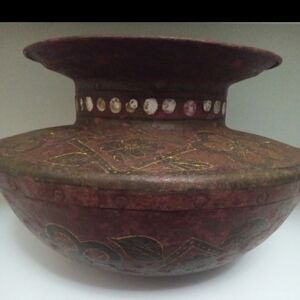 Decorative Red Floral Bowl